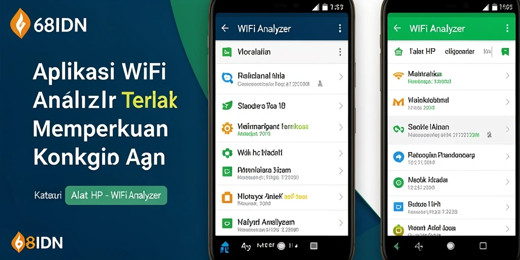 Tampilan antarmuka utama aplikasi WiFi Analyzer 68IDN.