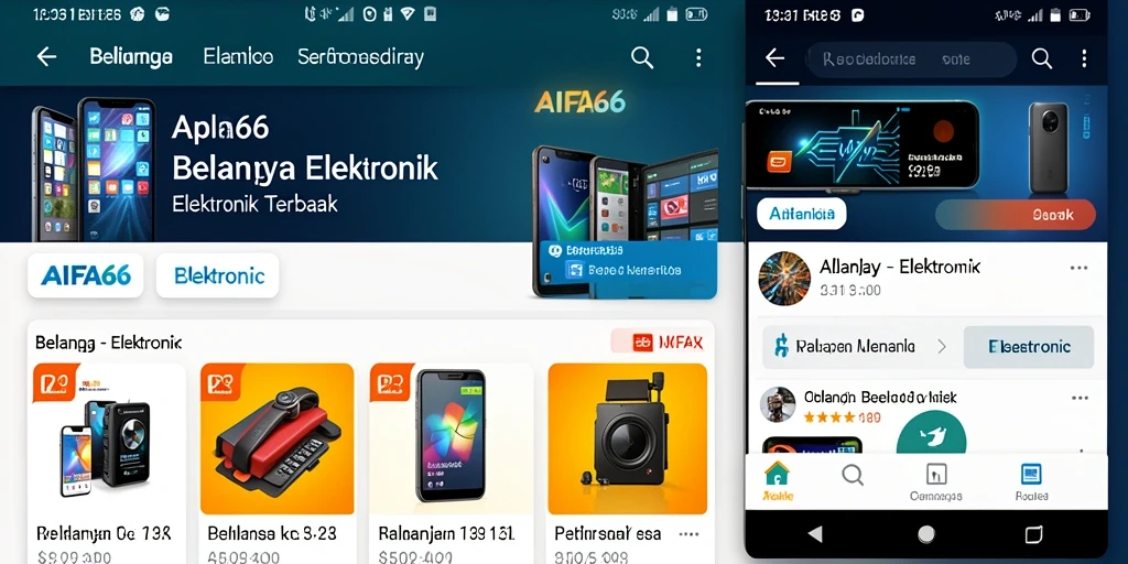 Tampilan antarmuka AIFA66 yang menarik dan fungsional untuk belanja elektronik.