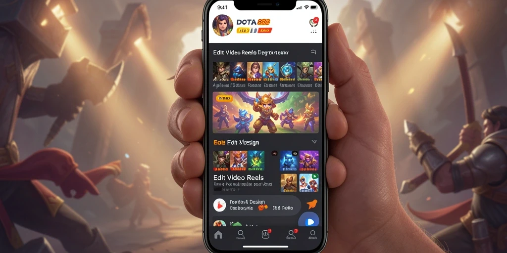 Tampilan antarmuka DOTA88 yang menarik dan intuitif untuk Edit Video Reels.
