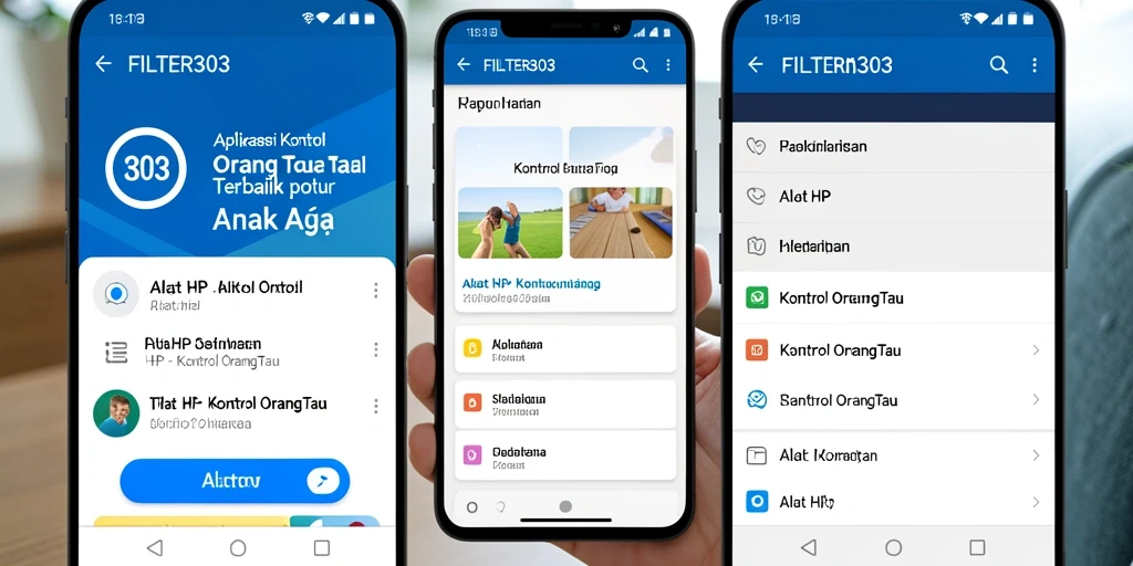 Antarmuka intuitif FILTER303 yang memudahkan kontrol orang tua.