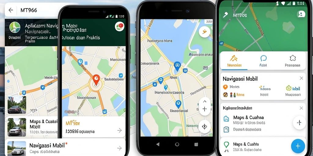 Antarmuka MT966 yang intuitif untuk navigasi mobil.