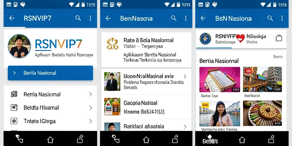 Antarmuka RSNVIP7 menampilkan berita nasional secara jelas dan mudah dibaca.