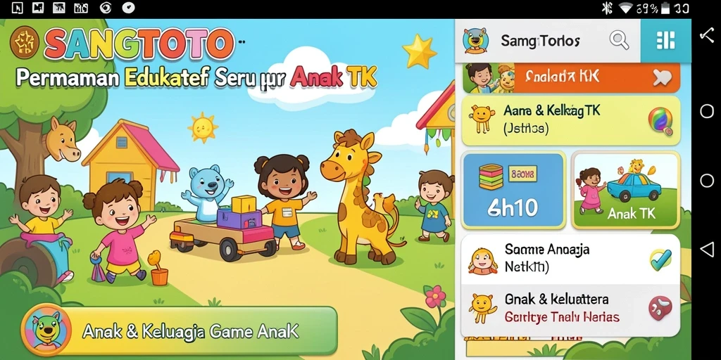 Tampilan antarmuka SANGTOTO yang menarik untuk anak-anak.