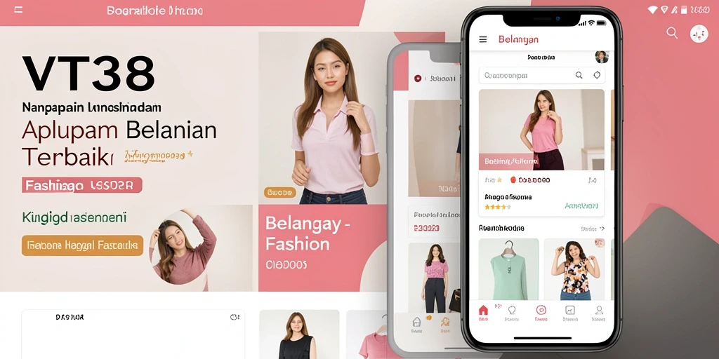 Tampilan antarmuka VT38 yang menarik dan fungsional untuk belanja fashion.