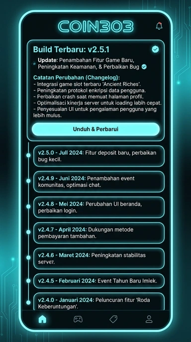Riwayat Versi coin303 untuk Pengguna Android